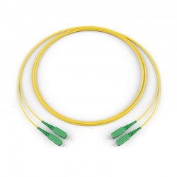 SC APC / SC APC, OS2 Bend-improved SM, 2 F, Zipcord , Flame Retardant Non Corrosive, 2.0 mm, 0.5 m