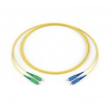 SC APC / SC UPC, OS2 Bend-improved SM, 2 F, Zipcord, Flame Retardant Non Corrosive, 2.0 mm, 0.5 m