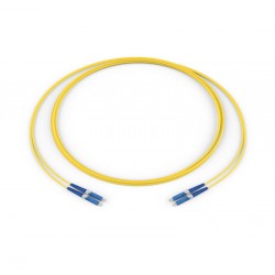 LC APC / LC UPC, OS2 Bend-improved SM, 2 F, Zipcord, Flame Retardant Non Corrosive, 2.0 mm, 1 m